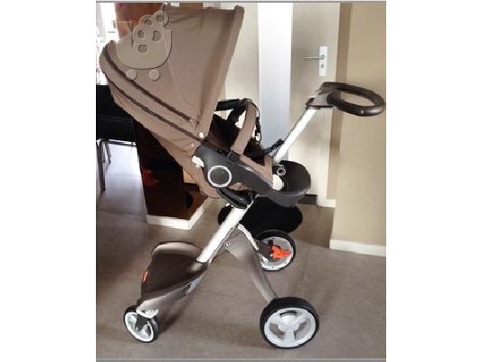 2015 Stokke Xplory V4 με πορτ μπεμπέ και κάθισμα αυτοκινήτου...